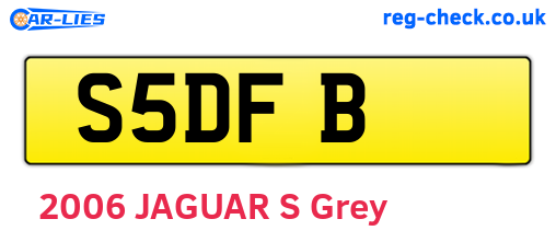 S5DFB are the vehicle registration plates.