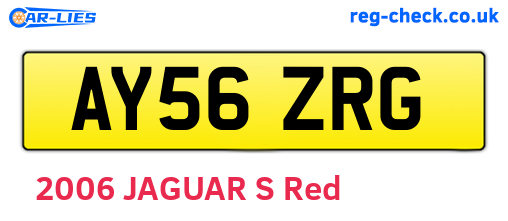 AY56ZRG are the vehicle registration plates.