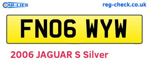 FN06WYW are the vehicle registration plates.