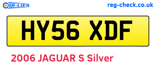 HY56XDF are the vehicle registration plates.