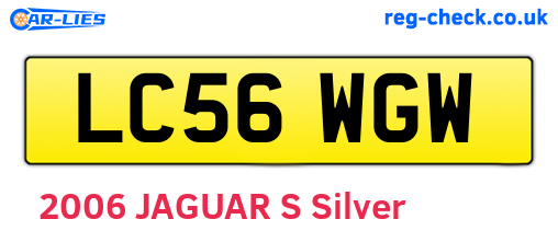 LC56WGW are the vehicle registration plates.