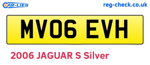 MV06EVH are the vehicle registration plates.