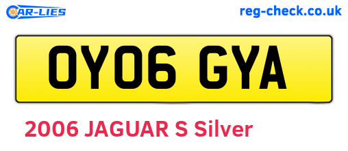 OY06GYA are the vehicle registration plates.