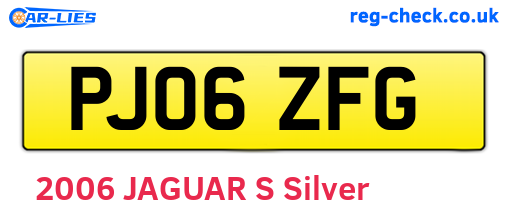 PJ06ZFG are the vehicle registration plates.