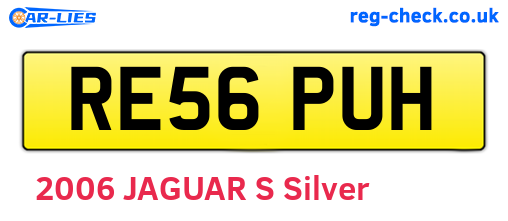 RE56PUH are the vehicle registration plates.