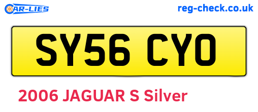 SY56CYO are the vehicle registration plates.