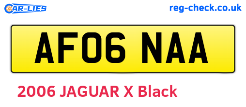 AF06NAA are the vehicle registration plates.