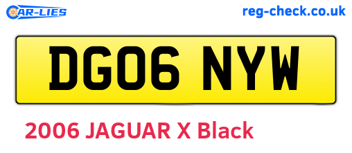 DG06NYW are the vehicle registration plates.