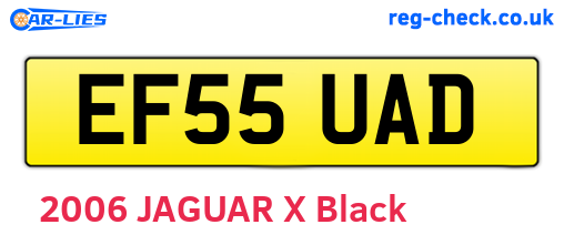 EF55UAD are the vehicle registration plates.