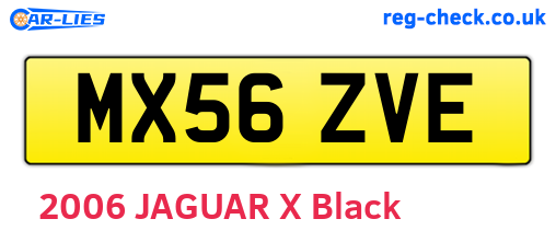 MX56ZVE are the vehicle registration plates.