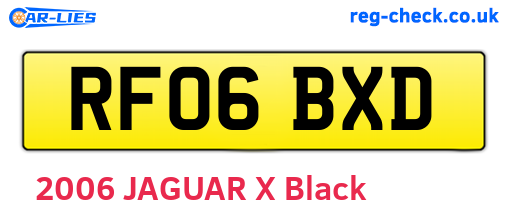RF06BXD are the vehicle registration plates.