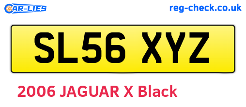SL56XYZ are the vehicle registration plates.