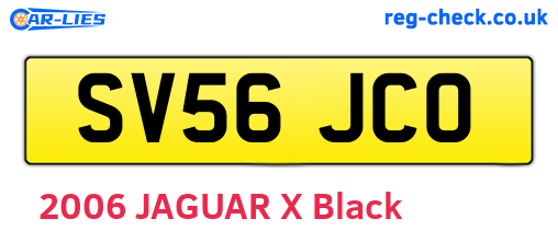 SV56JCO are the vehicle registration plates.