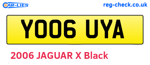 YO06UYA are the vehicle registration plates.
