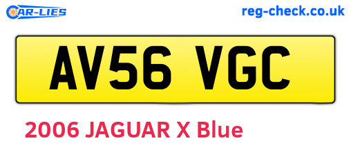 AV56VGC are the vehicle registration plates.