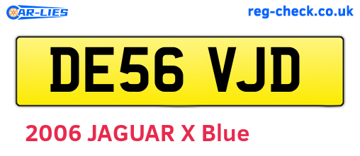 DE56VJD are the vehicle registration plates.