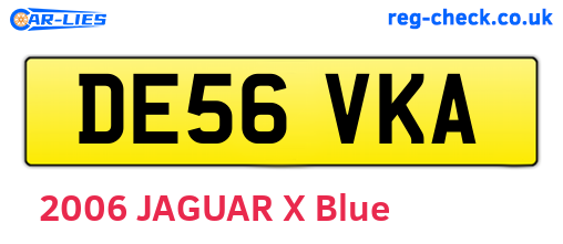 DE56VKA are the vehicle registration plates.