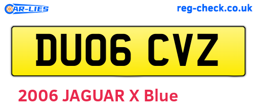 DU06CVZ are the vehicle registration plates.