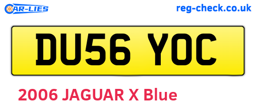 DU56YOC are the vehicle registration plates.