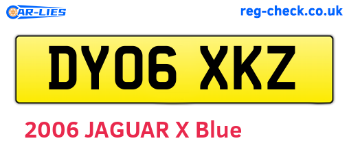 DY06XKZ are the vehicle registration plates.