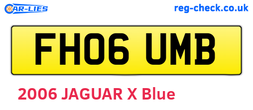 FH06UMB are the vehicle registration plates.