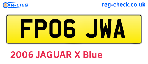 FP06JWA are the vehicle registration plates.