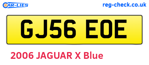 GJ56EOE are the vehicle registration plates.