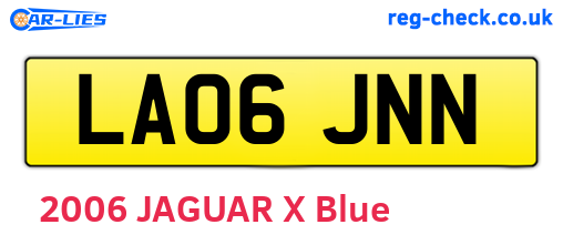 LA06JNN are the vehicle registration plates.