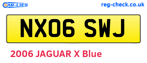 NX06SWJ are the vehicle registration plates.