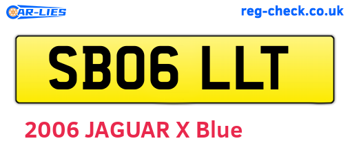 SB06LLT are the vehicle registration plates.