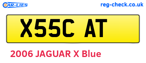 X55CAT are the vehicle registration plates.