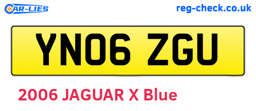 YN06ZGU are the vehicle registration plates.