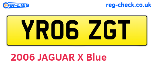 YR06ZGT are the vehicle registration plates.