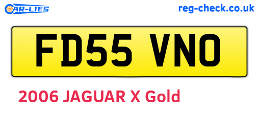 FD55VNO are the vehicle registration plates.