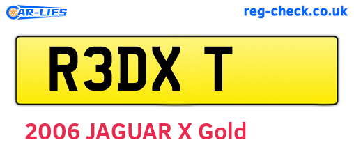 R3DXT are the vehicle registration plates.