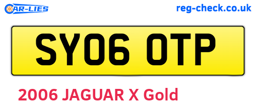 SY06OTP are the vehicle registration plates.