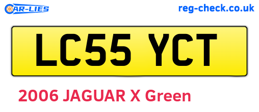 LC55YCT are the vehicle registration plates.