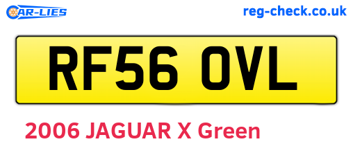 RF56OVL are the vehicle registration plates.
