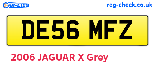 DE56MFZ are the vehicle registration plates.