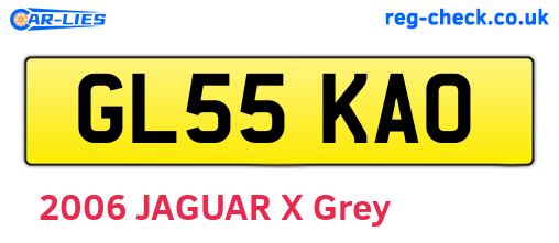 GL55KAO are the vehicle registration plates.