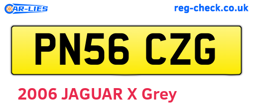 PN56CZG are the vehicle registration plates.
