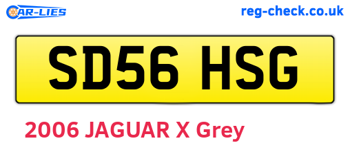 SD56HSG are the vehicle registration plates.
