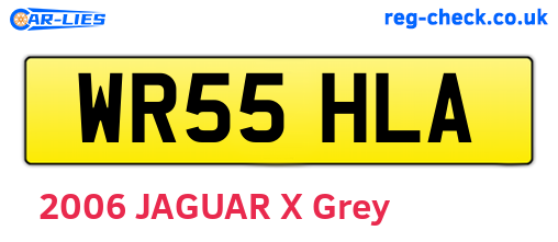 WR55HLA are the vehicle registration plates.
