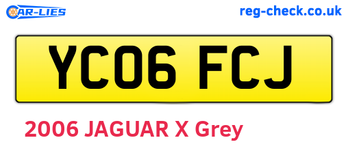 YC06FCJ are the vehicle registration plates.