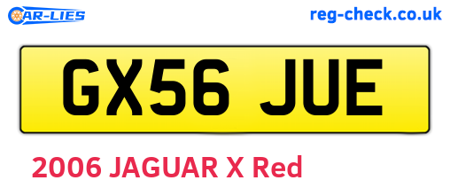 GX56JUE are the vehicle registration plates.