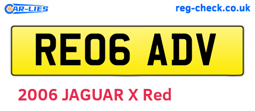 RE06ADV are the vehicle registration plates.