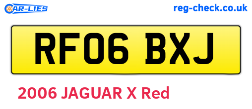 RF06BXJ are the vehicle registration plates.