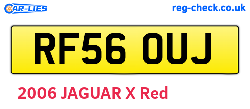 RF56OUJ are the vehicle registration plates.
