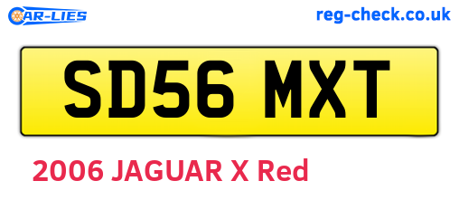 SD56MXT are the vehicle registration plates.
