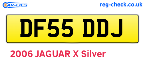 DF55DDJ are the vehicle registration plates.